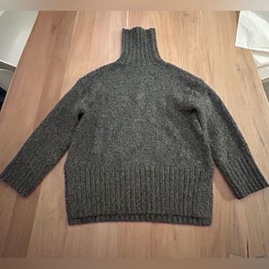 H&M Pre loved over sized dark grey turtleneck in size XS